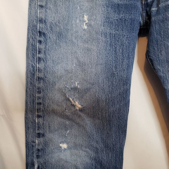 Levi 501 Button Fly Lot 3 Pairs Tag Size 34 X 29 Distressed Holes Tears - Picture 9 of 12